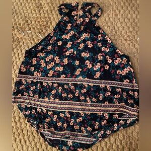 Floral Sleeveless Women's Top